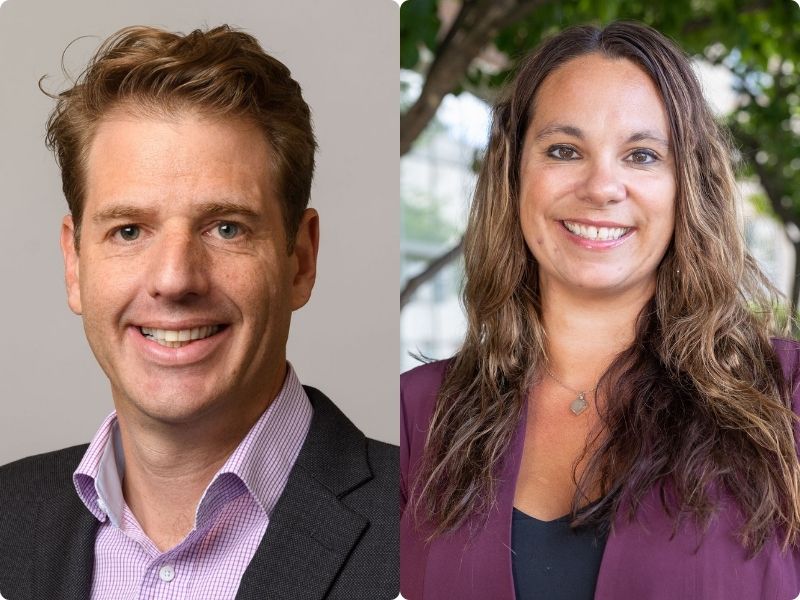 Assistant Professor Jon Phillips and Professor Cristina Mogro-Wilson